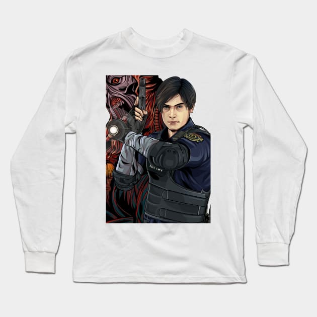 Leon S Kennedy RE 2 Long Sleeve T-Shirt by RSN